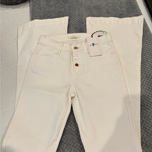 7 For All Mankind White Jeans